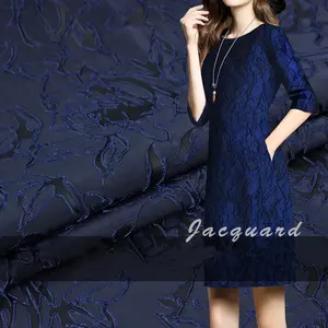 china textile fashion woven 3D jacquard brocade dress material