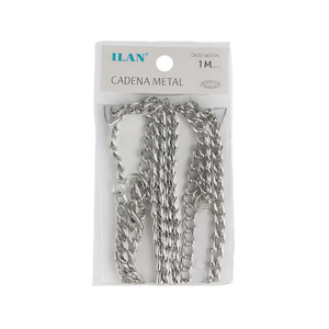 Catena in metallo ILAN, circa 1 metro, colore argento, per la creazione di gioielli - Product Image 2