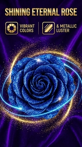 Têtes de Roses Artificielles Lumineuses à Paillettes Poussière d'Or, Roses Artificielles sans Tige pour Décorations de Mariage et Artisanat DIY - Product Image 4