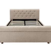 Cadre de lit ottoman rembourré en tissu et bois, avec tiroirs, tailles double, grand lit, lit simple, king et queen, vente en gros