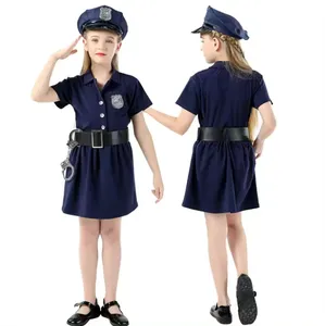 Slim Fit One Piece Short Sleeve Uniform Halloween Kids Career Dress Party Girls Role Play Costumes