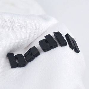 Tùy Chỉnh Thương Hiệu Truyền Nhiệt Báo Chí Cao SU 3d Logo Quần Áo May silicone nhãn Cho Vải - Product Image 2
