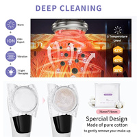 Appareil de beauté facial à micro-courant, 2 couleurs, écran LCD, masseur facial, appareil de luminothérapie rouge pour le visage avec chaleur
