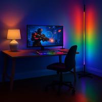 Lámparas de Pie de Esquina Inteligentes LED RGB Modernas para Decoración del Hogar con Clasificación IP65 Iluminación Interior con Soporte y Luz Decorativa