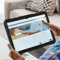 Vente en gros pour Samsung Galaxy Tab S9 Ultra / S10 Ultra Étui hybride en silicone pour tablette avec poignée rotative et bandoulière