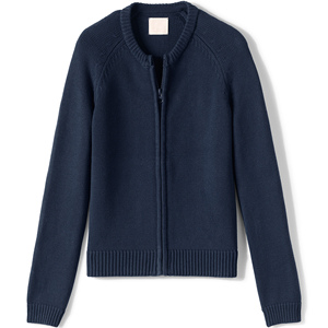 Uniforme <span class=keywords><strong>Scolaire</strong></span> Filles Coton Modal École Brodé Marine Pull Zip Avant Cardigan Pull Unisexe Soft Shell Veste - Product Image 2