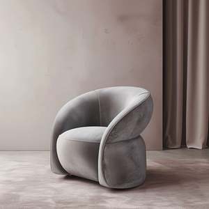 Muebles de sala de estar de estilo moderno tapicería de tela personalizada salón ocio sofá silla sillón - Product Image 1