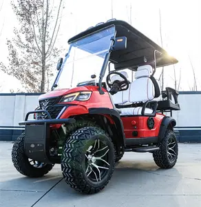 Factory Custom Electric Golf Cart 2+2 Seater 4kw 5kw Lithium Off Road Golf Cart Hunting Golf Buggy Luxury Club Car