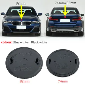 82mm 74mm 45mm badges avant/arrière emblème de capot et de coffre pour bmw E46 E39 E38 E90 E60 Z3 Z4 X3 X5 X6 accessoires