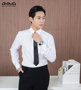 เสื้อเชิ้ตผู้ชายขายส่ง ผ้าไผ่และไมโครไฟเบอร์ ปกคอปก ทรงสมาร์ทแคชชวล ป้องกันขนร่วง ระบายอากาศ แห้งเร็ว แขนยาว - Product Image 1