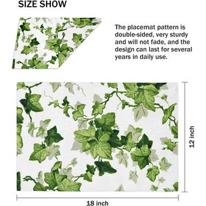 ชุดที่รองจานหนังพียูผ้าลินินเทียมสองชั้นแบบย้อนกลับ4ชิ้นทนความร้อนทำจากจีนสำหรับงานแต่งงานงานวันฮาโลวีน - Product Image 4