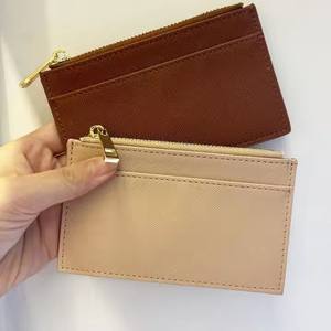 Pu cuir fait à la main porte-carte crédit banque Id affaires porte-monnaie hommes femmes 6 poches haute qualité porte-carte de visite portefeuille - Product Image 2