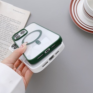 Étui rigide en acrylique Transparent mat sans fil pour iPhone <span class=keywords><strong>14</strong></span> <span class=keywords><strong>PROMAX</strong></span> 13PRO 12PROMAX 11, étui magnétique Transparent, vente en gros - Product Image 5