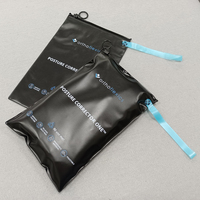 Sachet D'Emballage Imperméable en PVC Noir Mat Personnalisé avec Fermeture Éclair Coulissante pour Maillots de Bain, Vêtements, Chaussettes, en Plastique, Marque Personnalisée