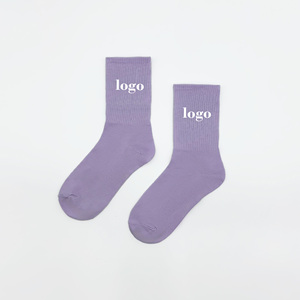 Calze sportive con Logo personalizzato in cotone solido ricamato a maglia comodo fondo ispessito traspirante per la <span class=keywords><strong>vita</strong></span> <span class=keywords><strong>quotidiana</strong></span> e la palestra - Product Image 2