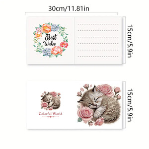 Tarjetas <span class=keywords><strong>de</strong></span> Felicitación con Arte <span class=keywords><strong>de</strong></span> Diamantes 5D, Paquete <span class=keywords><strong>de</strong></span> 12, Tarjetas <span class=keywords><strong>de</strong></span> <span class=keywords><strong>Pintura</strong></span> <span class=keywords><strong>de</strong></span> Diamantes Personalizables con Temática DIY, con Herramientas Completas para Manualidades y Regalos - Product Image 3