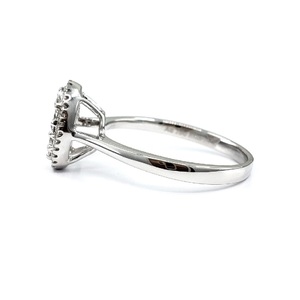 Anillos de Oro Blanco Sólido de 18K de Hong Kong con Diamantes de Alta Calidad, Diseño Clásico de Garras, Ovalados y con Incrustaciones, para Mujer, Anillos de Compromiso y Aniversario - Product Image 2