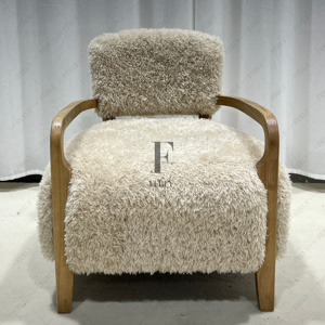 FERLY Offre Spéciale Accent Chair Fury Moderne Shaggy Poilu Confortable Salon Fauteuils Personne Unique Canapé Chaise - Product Image 2
