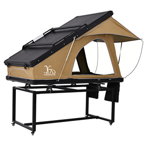 Tente de toit de voiture à ouverture rapide en alliage d'aluminium, modèle Trigone, une chambre, trois saisons, en tissu Oxford monocouche, ajustement universel - Product Image 5