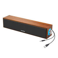 Altavoz Bluetooth Retro Portátil de Madera con Cable para TV y Computadora, Sonido Estéreo 360 HIFI, Altavoz Doble con Bajos Potentes, Altavoz de Pared/Escritorio