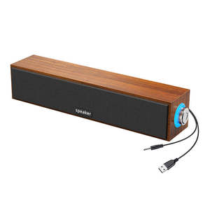 Haut-parleur portable en bois rétro filaire Bluetooth pour TV et ordinateur, stéréo 360 HIFI, double haut-parleur, basses puissantes, écho mural, haut-parleur de bureau - Product Image 1