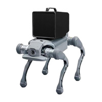 Plateforme robotique quadrupède de recherche et de sauvetage en milieu sauvage avec support de charge utile et dispositif acoustique longue portée LDAD 145 dB pour communication et alerte