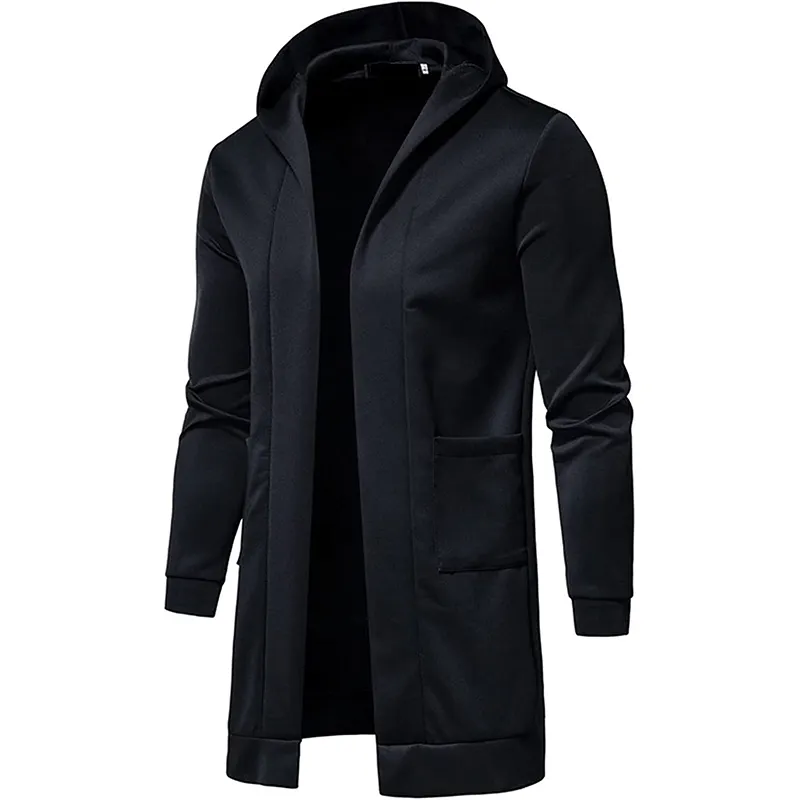 Mens Coats and Jackets with Hood Long Sleeve Luxury Full Length Trench Coat Long Wool Overcoat Winter Jackets for Men