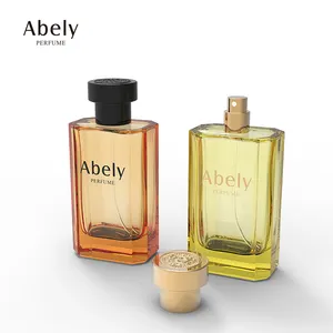 Abely顶级设计香味小瓶-100毫升空玻璃香水瓶，带Muilt颜色