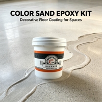 Revêtement de sol autolissant époxy anti-rayures à base de sable coloré, peinture industrielle haute dureté pour entrepôts et usines de transformation