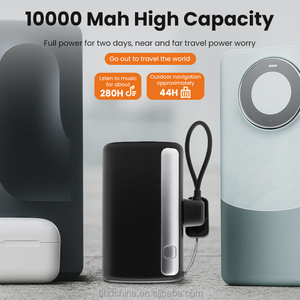 Nouvelle batterie externe portable en forme de capsule, charge rapide 22,5 W, 10000 mAh, avec câble USB-C intégré 60 W et support de téléphone pour iPhone 17 Pro - Product Image 6