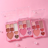 S.F.R.COLOR Palette de fards à paupières minéraux 3-en-1, blush et illuminateur en poudre, finitions scintillantes/pailletées/naturelles/mates, sans cruauté animale pour
