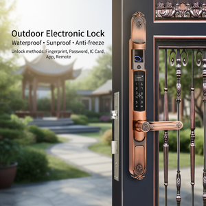 Outside Antirust Antifreeze IP58 Waterproof Smart Fingerprint Lock for Front Door Villa Gate Fence - Product Image 1