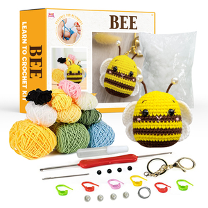OEM DIY Craft <b>Kits</b> Animal Yarn Keychain Hand Made <b>Knitting</b> Crochet <b>Knitting</b> <b>Kit</b> <b>for</b> Kids - Product Image 2