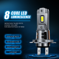 Ampoules LED de remplacement 6000LM 6500K 12V Plug & Play H1 H3 880 881 étanches IP67 pour voitures et motos, neuves