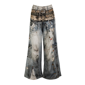 Jeans Designer da Uomo e Donna, Stile Boyfriend, Stampa 3D Stereo, Vita Alta, Gamba Dritta, Alta Qualità, Personalizzabili - Product Image 6