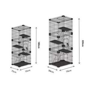 Katlanabilir demir üç kat <span class=keywords><strong>diy</strong></span> kedi kule ekran üreme kafesleri kapalı büyük - Product Image 5