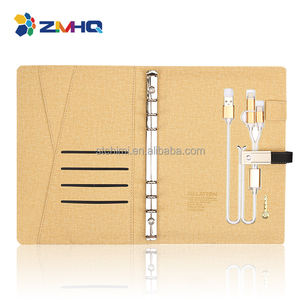 Personalizado 2023 Innovador A5 Dairy Notebook Set 7 colores Logotipo inalámbrico Banco de energía PU Cubierta Luz LED 7 colores Logotipo personalizable - Product Image 5