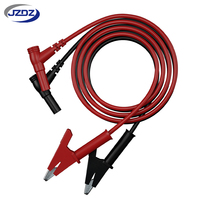 JZDZ 2pcs Right-Angle Banana Plug to Alligator Clip Test Lead Cable Line Wire Electrical Test Jumper Wire J.70065A