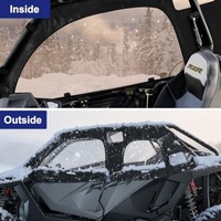 Portes supérieures de cabine pour Polaris RZR PRO, protection contre le vent froid, conception à fermeture éclair et à rouleaux pour RZR PRO XP 4 et RZR Turbo R 4 2022-2024