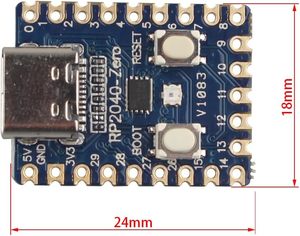 RP2040-Zero Mini ban phát triển Dual-core ARM <span class=keywords><strong>Cortex</strong></span> M0 + MCU 2.4x1.8x0.1cm SMD/SMT castellated mô-đun - Product Image 5