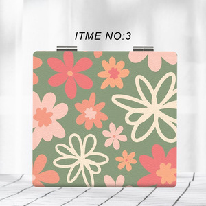 Vente en gros directe : <span class=keywords><strong>Miroir</strong></span> de poche portable mignon à motif floral et papillon pour femmes et filles, petit <span class=keywords><strong>miroir</strong></span> de voyage pour retouches, cadeau - Product Image 5