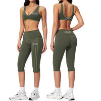 Ensemble de yoga personnalisé avec logo, 6 pièces, pour sports de plein air, ajustement slim, dos élégant et absorption des chocs