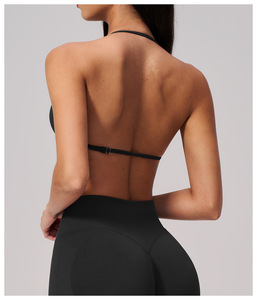 Soutien-gorge de yoga sans couture à haute élasticité, bretelles réglables, imprimé, maintien élevé, antichoc, coussinets élastiques pour la poitrine, pour femmes - Product Image 5