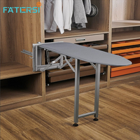 Mesa de planchar empotrada en la pared para armario, de acero laminado en frío, accesorios de almacenamiento para armarios, venta al por mayor de fábrica de muebles