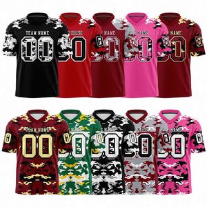 เสื้อเจอร์ซีย์ฮิปฮอปสำหรับฝึกซ้อมฟุตบอลอเมริกัน แขนสั้น ระบายอากาศได้ดี พิมพ์ลายตาข่าย สำหรับผู้ชาย เหมาะสำหรับฤดูร้อน - Product Image 1