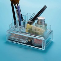 Boîtes de rangement empilables transparentes en acrylique pour accessoires, maquillage et organisation transfrontalière