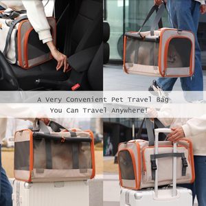Bolsa de Transporte <span class=keywords><strong>para</strong></span> Mascotas, <span class=keywords><strong>Perros</strong></span> y Gatos, de Lona Suave, Color Gris, Impermeable, Aprobada por Aerolíneas, <span class=keywords><strong>para</strong></span> <span class=keywords><strong>Perros</strong></span> Pequeños y Grandes, Transpirable, <span class=keywords><strong>para</strong></span> Uso en Exteriores - Product Image 6