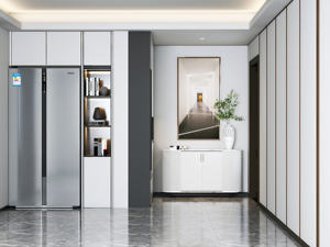 Fabrication professionnelle chinoise de placards d'entrée en panneaux artificiels, combinaison de placards d'entrée, hall d'entrée - Product Image 6