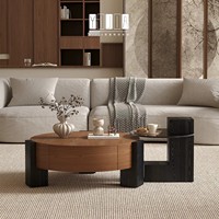 Table basse en bois massif de designer haut de gamme, style rétro médiéval, nouveau style moderne pour les petits salons, usage domestique
