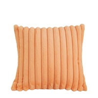 Automne hiver maison décorative taille coussin rayures verticales petit lapin cheveux taie d'oreiller pour canapé chambre corps confortable